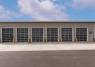 Промышленные ворота с панорамным остеклением Doorhan ISD02 (5800х5400)